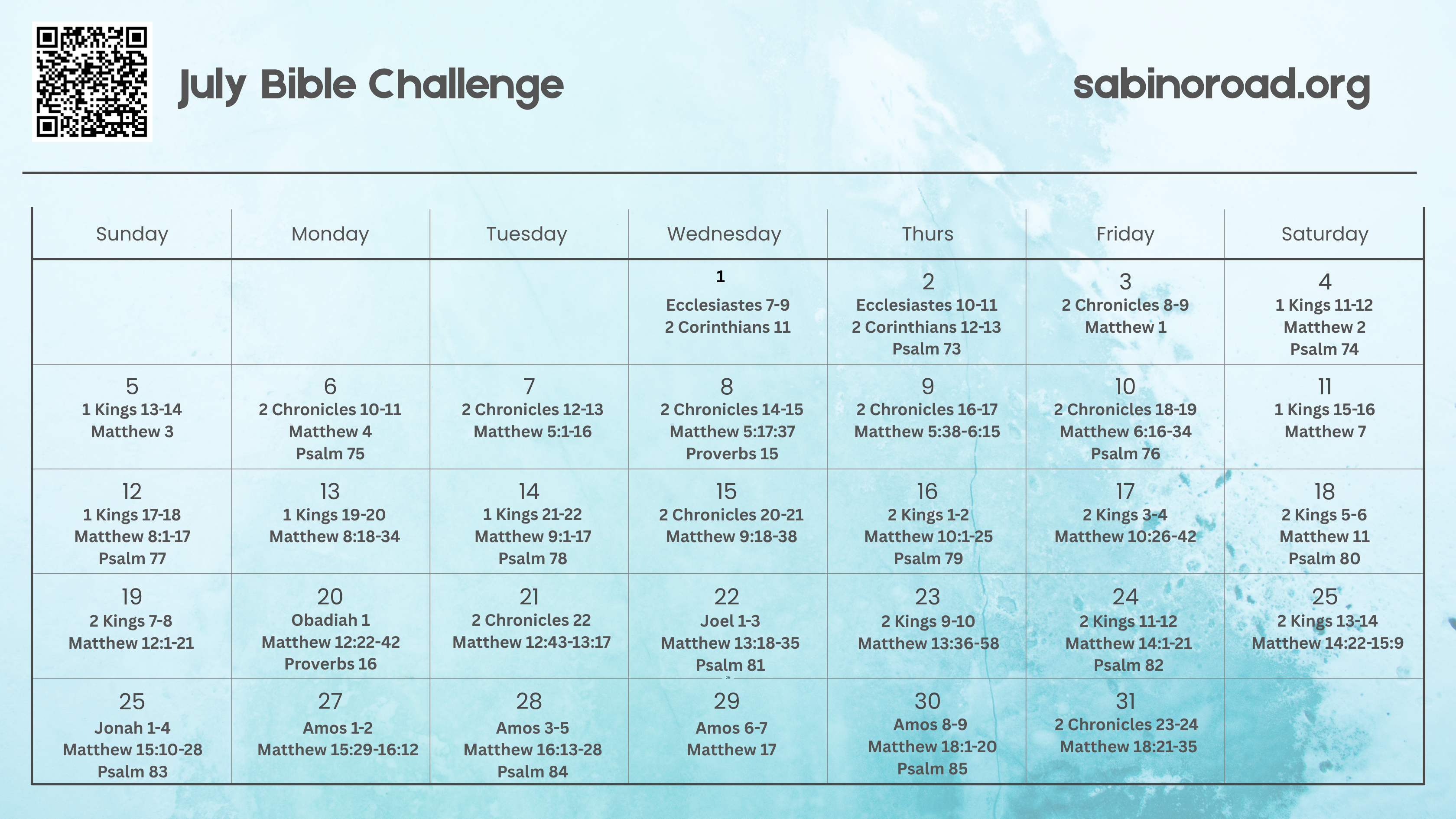 30 Day Bible Challenge